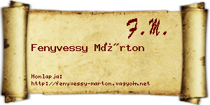 Fenyvessy Márton névjegykártya